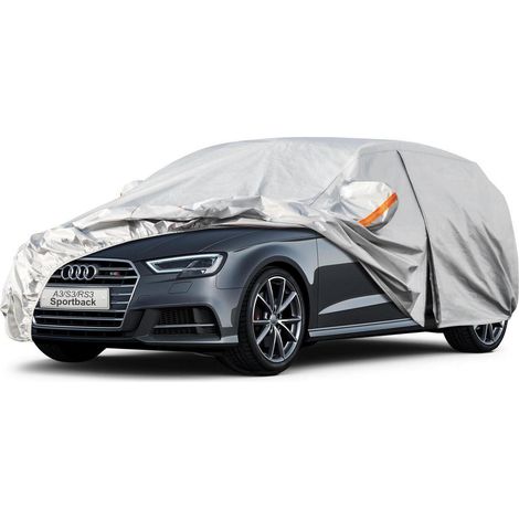 Autoplane Wasserdicht für Audi A3 Sportback (1996-2025) 6-lagig Staubschutz Silber (1/5)