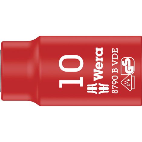 Wera 8790 B VDE 05004954001 Außen-Sechskant VDE-Steckschlüsseleinsatz 10 mm 3/8" (10 mm)