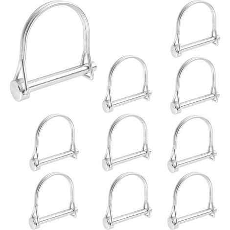 Lot de 10 goupilles de sécurité 6 x 70 mm, goupille d'embrayage en D (1/5)