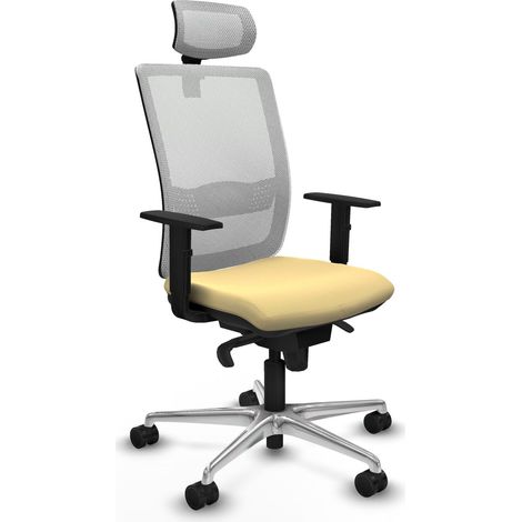 Sedia da ufficio piqueras y crespo Haches bianco alluminio (1/2)