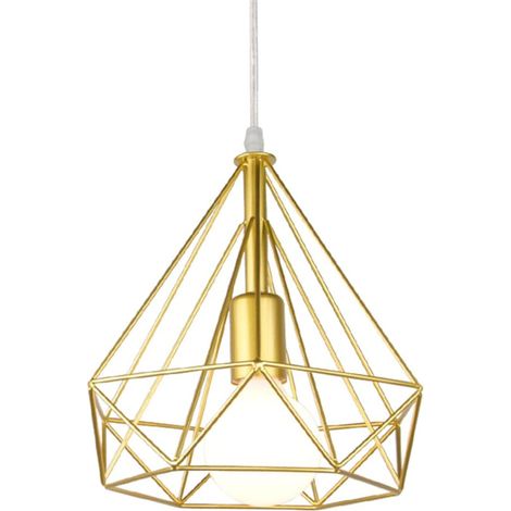 Industrielle Pendelleuchte Metall Eisen Hängende Deckenleuchte e27 Ø25CM für Wohnzimmer Esszimmer(Golden)