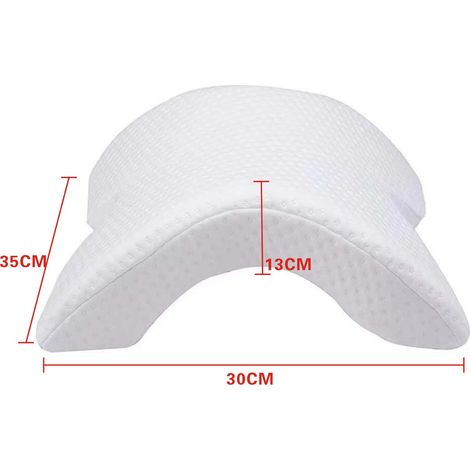 Oreiller à mémoire de forme incurvé en mousse à mémoire de forme pour les bras et les bras - Coussin anti-pression pour les couples - Coussins en forme de U - Coussins en soie de glace pour dormir le (1/4)