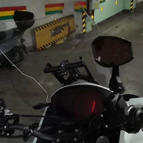 Erhältlich in einer Farbe: Schwarz Material: Metall Motorrad-Navigationshalterung/GPS-Handyhalterung (1/5)