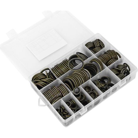 Joint D'Etanchéité En Caoutchouc Métallique - 240 Pièces - Diamètres 6 À 30 mm - Pour Raccords Tubulaires Et Bouchons À Vis - 12 Dimensions (1/5)
