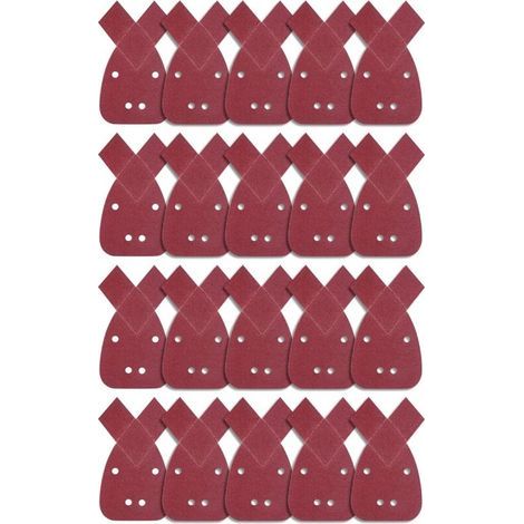 20 Pièces Feuilles Abrasives Triangles Feuilles de Ponçage 80 Grain Mouse Sanding Sheet Papier Abrasif pour Detail Palm Sander (1/4)