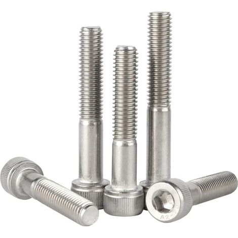 Vis à tête cylindrique creuse demi-dentée en acier inoxydable 304, M3 - M20, pour machines