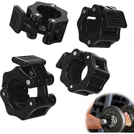 Lot de 4 fermoirs d'haltères de 30 mm - Fermeture rapide - Pour haltères, musculation, haltérophilie (1/5)