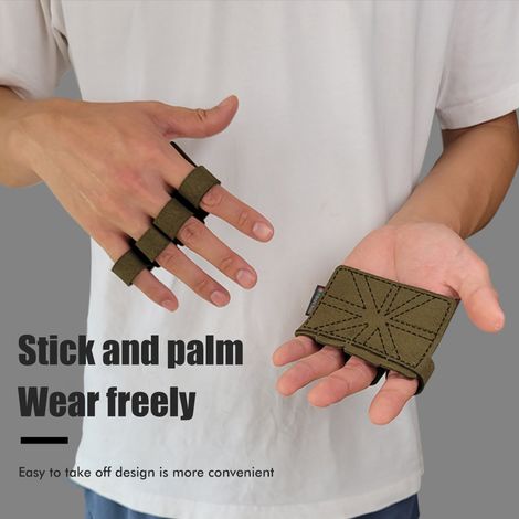 Ein Paar Gewichtheberhandschuhe mit optimalem Grip. Rutschfeste, strapazierfähige und atmungsaktive Fitnesshandschuhe für Gewichtheben und Klimmzüge. (1/5)