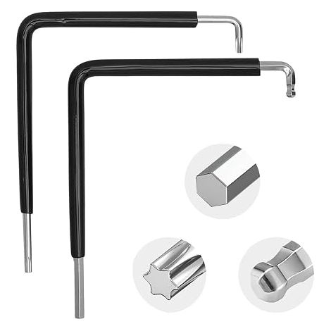2pcs Window Door Adjustment Tool Heat Shrink Film Torx 15 Hex 4mm Ball Head 4mm Allen Key Torx Key Repair Tools (1/5)