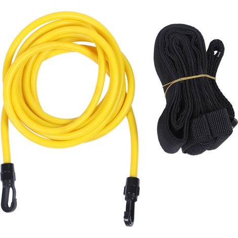 300 cm langer elastischer Schwimmtrainingsgürtel mit Seil – Widerstandsgerät für Erwachsene und Kinder – Gelb (1/5)