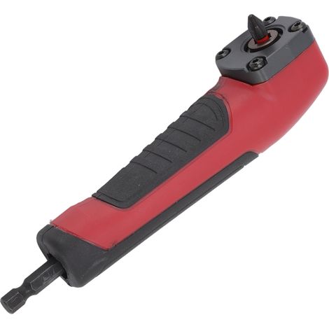 Winkelbohradapter mit ergonomischem ABS-Griff, 90°-Winkel und einfacher Austauschbarkeit. Bohradapter aus legiertem Stahl. (1/5)