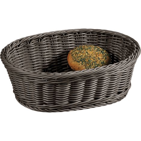 Panier à pain et fruits gris 29 x 23 x h 9,5 cm