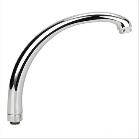 TrAdE Shop Traesio - Canna Di Ricambio Miscelatore Rubinetto Cucina Lavello Canna Alta Cromato 15cm -