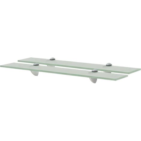 vidaXL Floating Shelves 2 pcs Glass 60x10 cm 8 mm (243773x2)