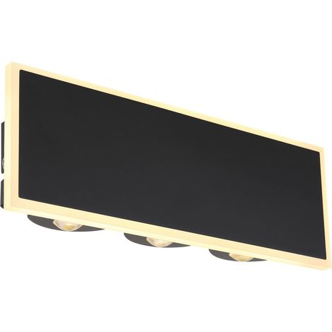 Applique murale LED intégrée 9x25cm Noir mat LED 3000K
