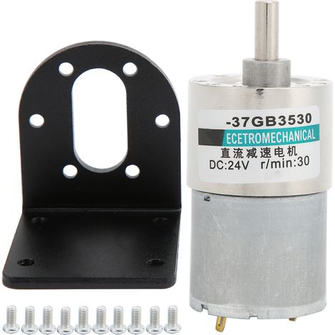 Moteur à courant continu XD37GB3530 24V 30tr/min, micro moteur à aimant permanent, faible vitesse, couple élevé, avec support de montage (1/5)