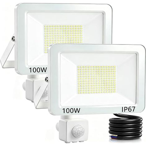 Outdoor LED Floodlight Motion Detector Outdoor LED Spot Light Detector Cold White Outdoor Security Lighting For Entrances Patio Garage Garden (1/5)