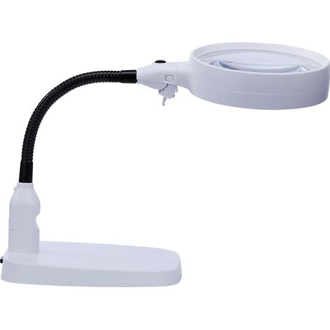 – Loupe éclairante 10x avec lumière LED – Lentille en verre 4,7 pouces – Col de cygne flexible pour travaux de précision – Consommation 6W (1/5)