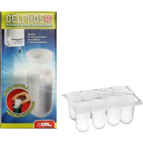 KIT 8 RICARICHE ""GELPHOS RAPID"" PER DOSATORE DOSAPHOS 12-15 Mq