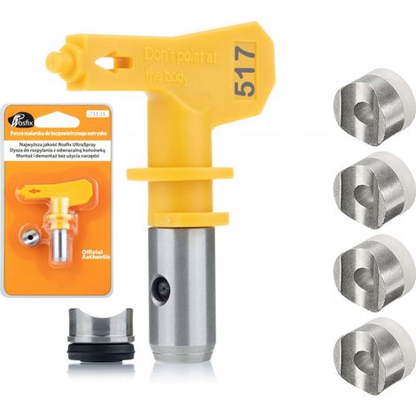 Boquilla para pintar Rosfix modelo 517 + 3 casquillos/juntas para tapa de boquilla Rosfix