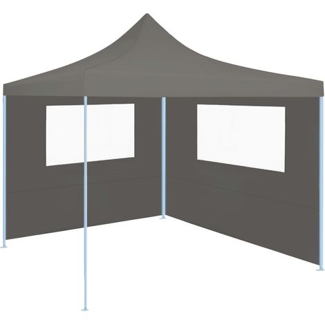 vidaXL Seitenwand für Pavillon mit Fenstern 4x2 m Anthrazit