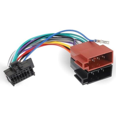 Câble iso pour autoradio compatible avec Pioneer DEH AVH MVH AVIC KFZ, 16 Broches Cable Adaptateur Faisceau ISO Autoradio, Adaptateur de Faisceau 16 Broches (1/5)