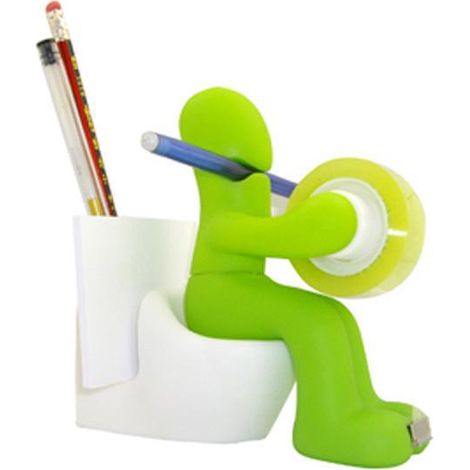 Stylo-ruban adhésif pour toilettes Coola,petit format,avec trombone,support pour reçus et siège de bureau. Papeterie amusante et créative. 150 x 60 x (1/5)
