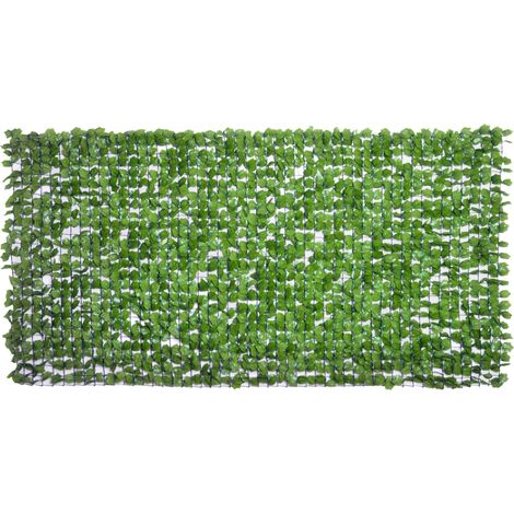 Clôture décorative et brise-vue en haie artificielle, protection UV, 300 x 150 cm, couleur verte