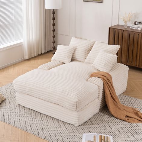 poltrona seduta 135x165 relax senza montaggio beige HAVRYA (1/5)