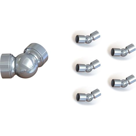 Lot Coudes Articulés pour Garde Corps avec 5 lisses - Finition ALU (1/3)