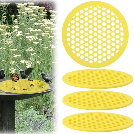 Distributeur D'eau pour Abeilles,4pcs Île Flottante Aux Abeilles,Plateau Pour Station D'abreuvement Des Abeilles,Abreuvoir Extérieur Pour Insectes D'abeilles,Plateau Flottant en Nid D'Abeille (1/5)