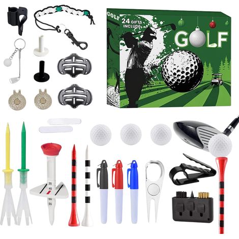 Calendrier de l'Avent de Noël - Accessoires de golf 24 jours  Calendrier de l'Avent Décoration de la maison Cadeau souvenir  Fête des pères Anniversaire au bureau (1/5)