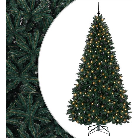 Árbol de Navidad artificial verde oscuro con bolas 300 cm vidaXL