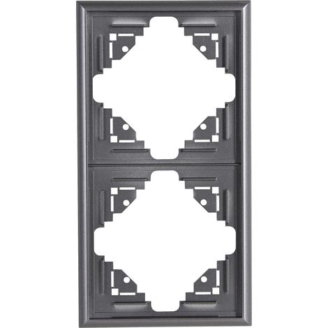 Kopp Abdeckrahmen 2-fach Malta, silber-anthrazit, 309215068 Kopp (1/2)