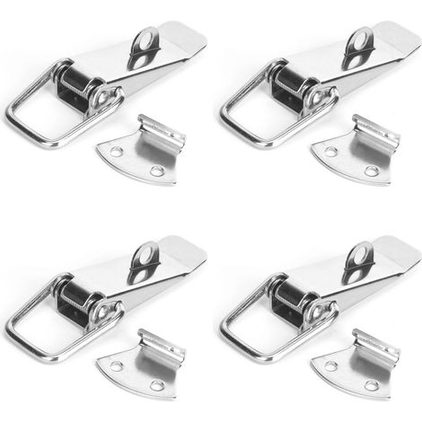 Fermeture À Ressort - Acier Laminé À Froid Plaqué Nickel - Pour Boîte À Outils Et Équipement Mécanique - Lot De 4 Pièces (1/5)