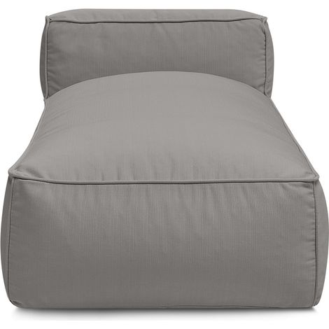 BOBOCHIC - Méridienne sans accoudoir pour canapé de jardin modulable GIULIA avec bâche de protection Gris foncé (1/5)