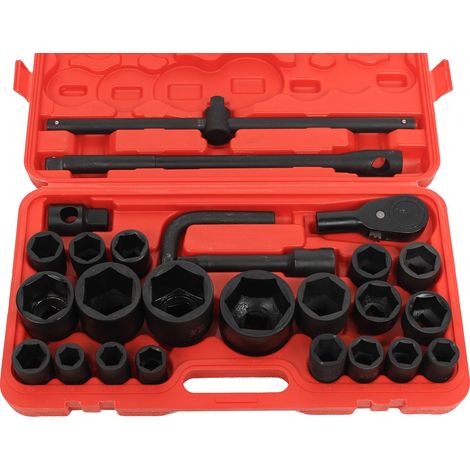 Juego de llaves de carraca, material duradero, diseño eficiente, color negro. (1/2)