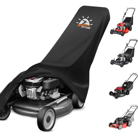 Zettum Rasenmäher Abdeckung 600D Oxford PU Heavy Duty Wasserdicht 188x99.1x63.5 (1/5)