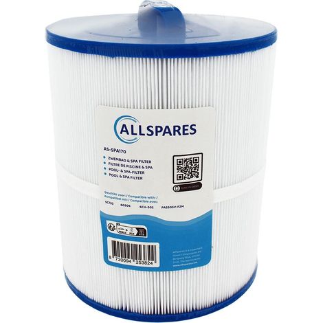 Filtro de agua para spa AllSpares SC720 / 60506 / 6CH-502