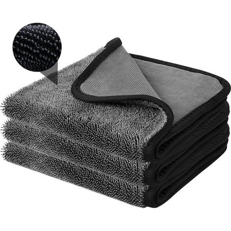Serviette de Salle de Bain Sèche, 3 Pièces Magic Wipe, Serviette de Salle de Bain Sèche, 40 x 60 cm Serviette Sèche pour Détaillage Automobile, Cheveux, Bain, Glas Serviette de Séchage Tout Usage (1/5)