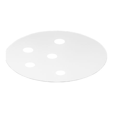 Plafonnier Led Moderne Métal Blanc Mat 77W 6160Lm, Lumière Chaude 3000K, Design Mince À Suspension Intérieur - Diamètre 70Cm - Marque Perenz (1/4)
