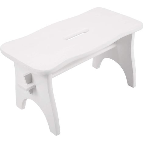 Repose Pied Marchepied en Bois Blanc 38 x 19 x 21 cm (1/5)