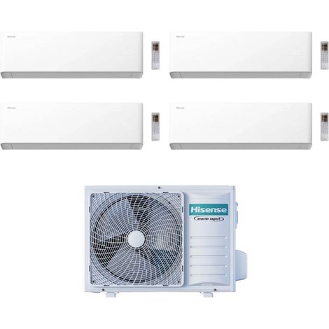 Hisense Climatizzatore UNI HB Quadri Split 7+7+7+7 con 4AMW81U4RJC Inverter Wi-Fi R-32 Classe A++