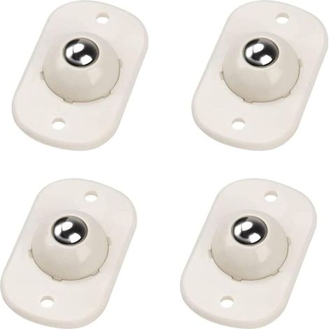 Ruote universali autoadesive bianche da 4 pezzi, ruote per mobili di piccole dimensioni, ruote girevoli, ruote piccole, mini ruote, per bidoni della spazzatura, scatole portaoggetti, piccoli mobili