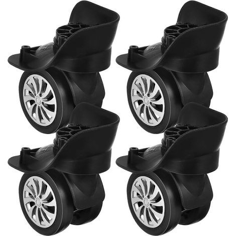 roulettes de rechange pour valise, roulettes pivotantes de remplacement pour bagages-10.20X9.10X9.10CM-Black (1/3)