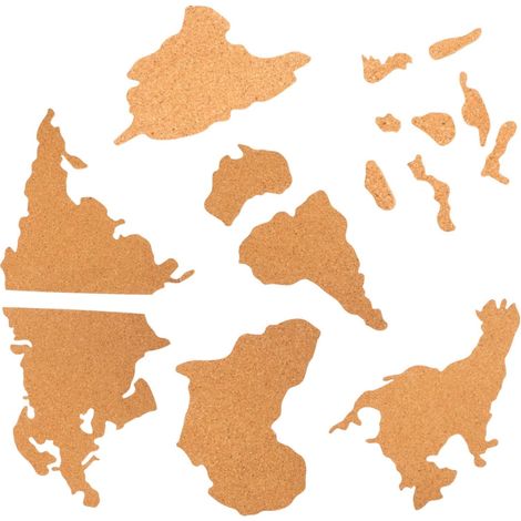 Panneau D'affichage Autocollant en Liège Naturel de Carte du Monde, Tableau Mémo Décoratif pour Restaurants et Pubs, Utilisation comme Tableau à Craie ou Menu (1/5)
