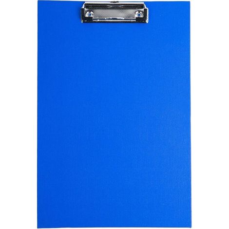Pannello in PVC formato A5 con clip, blu, rettangolare.