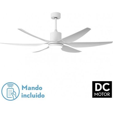 Ventilatore Otto 24W 2950lm bianco DC con 6 pale bianche, Reg. X167D, 3000-4000-6000K, 2 pale con telecomando, memoria e timer
