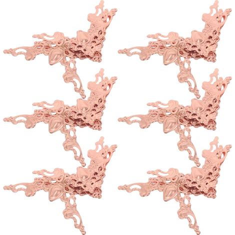 Stück dekorative Eckenschützer aus roségoldenem Metall Album