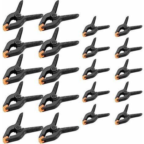 Jeu de 20 Pince à Ressort, Bricolage Outillage Serre-joints, Pinces Clips Clamps de Préhension pour Bois Atelier Photographie - 2 Pouces / 3 Pouces (1/5)